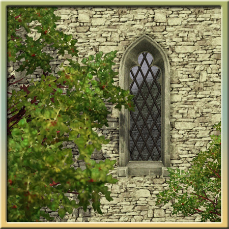 Sims 3 — Gothic Window (1-tile) by Cyclonesue — In those good old days, no-one worried about cleaning windows, so lead