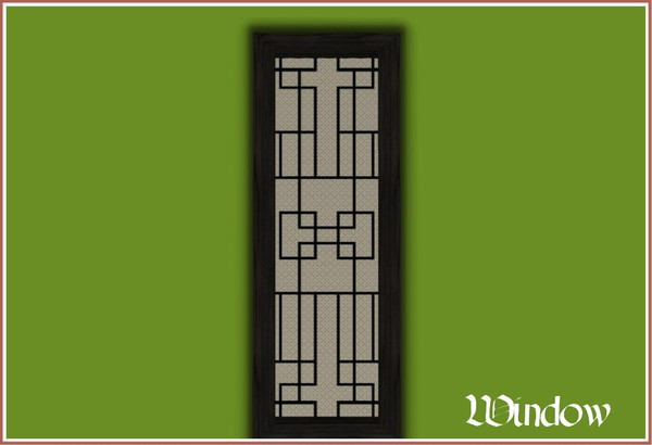 Sims 3 — Asian Window by Dgandy — Poly count - 296