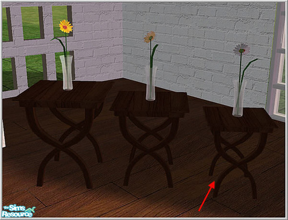 Sims 2 — Studio - B43 Darkwood Endtable Small by Birgit43 — 