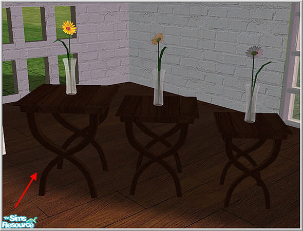 Sims 2 — Studio - B43 Darkwood Endtable by Birgit43 — 