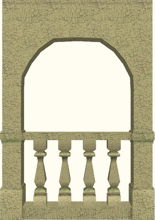 Sims 3 — Tuscany Veranda Railing by Dgandy — Made from a cloned window. Build your wall and place railing in wall. Poly