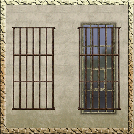 Sims 3 — Factory Iron Bars by Cyclonesue — To fit Factory Windows - some bars for your factory windows. By Cyclonesue for