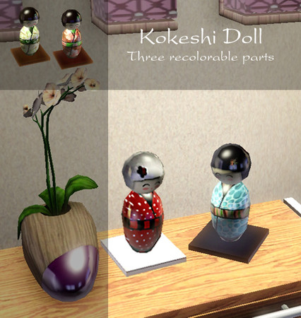 Sims 3 — Kokeshi Doll by tine93 — Little japanese doll