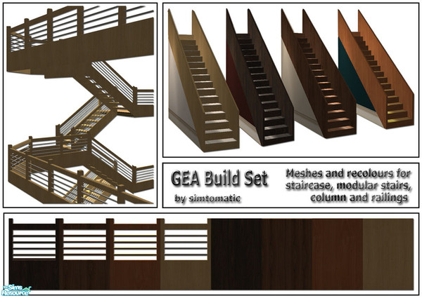 Sims 2 — GEA Build Set by simtomatic — Please note that all of the doors, arches and windows are dependent upon the