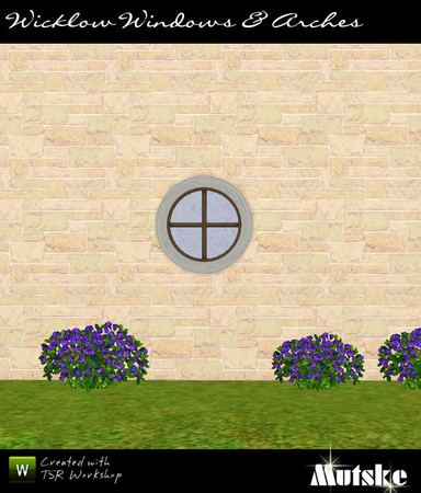 Sims 3 — Window Wicklow Privat Round Middle 1x1 by Mutske — Part of Window &amp; Door Wicklow Collection. 4