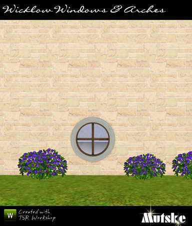 Sims 3 — Window Wicklow Privat Round Under 1x1 by Mutske — Part of Window &amp; Door Wicklow Collection. 4