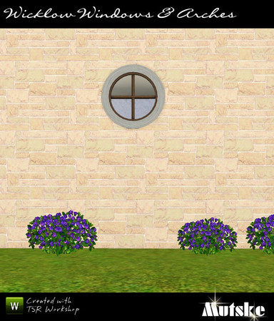 Sims 3 — Window Wicklow Privat Round 1x1 by Mutske — Part of Window &amp; Door Wicklow Collection. 4 recolorable