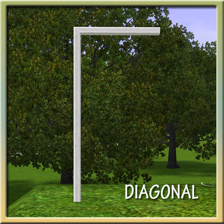 Sims 3 — Never-ending End Arch (diagonal) by Cyclonesue — Never-ending Archway end-piece (diagonal walls only). By