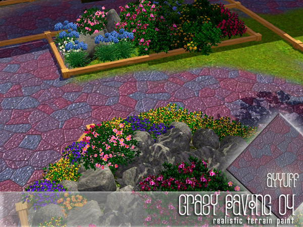 Sims 3 — Crazy Paving 04 by ayyuff — terrain paint
