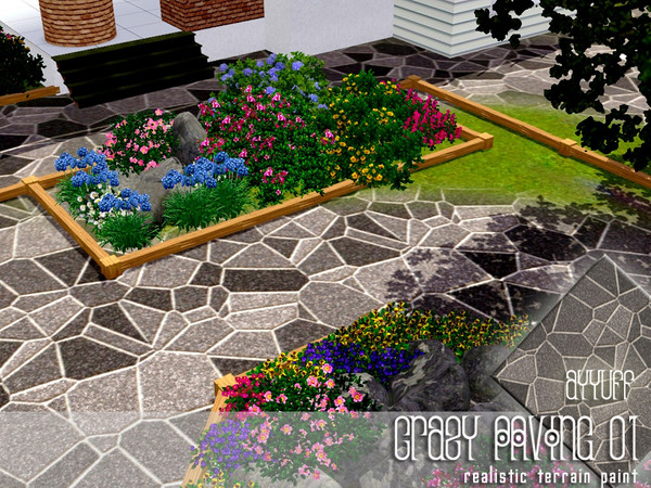 Sims 3 — Crazy Paving 01 by ayyuff — terrain paint
