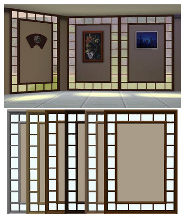 Sims 3 — Framed Wall Window by Dgandy — Glass surrounds a section of wall where you can proudly display your wall art or