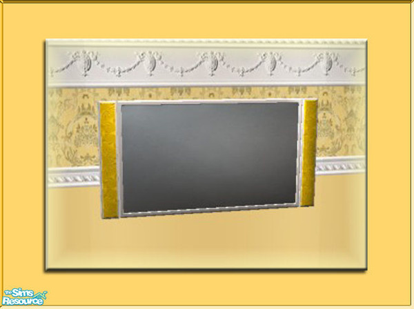 Sims 2 — Shiny Vanilla Set - Shiny Television by terriecason — A shiny television recolor of the Shiny Vanilla set.