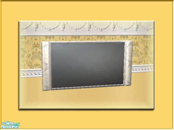 Sims 2 — Shiny Vanilla Set - Shiny Vanilla Television by terriecason — A shiny vanilla television recolor of the Shiny
