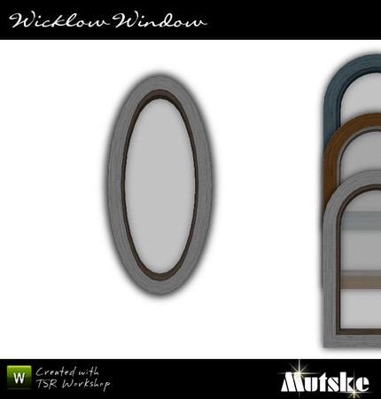 Sims 3 — Window Wicklow Oval 1x1 by Mutske — Part of Window & Door Wicklow Collection, no mullion and muntins. 4