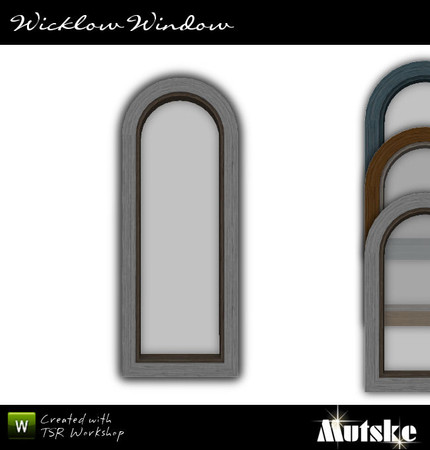 Sims 3 — Window Wicklow Tall 1x1 by Mutske — Part of Window & Door Wicklow Collection, no mullion and muntins. 4