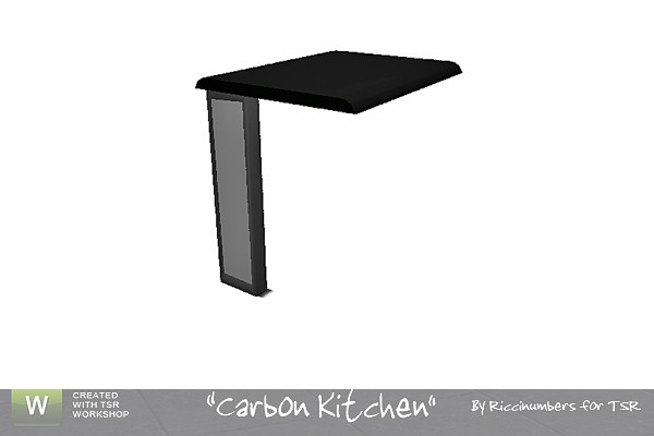 Sims 3 — Carbon Kitchen Island Counter by TheNumbersWoman — What are the counter without the island? Incomplete. So I