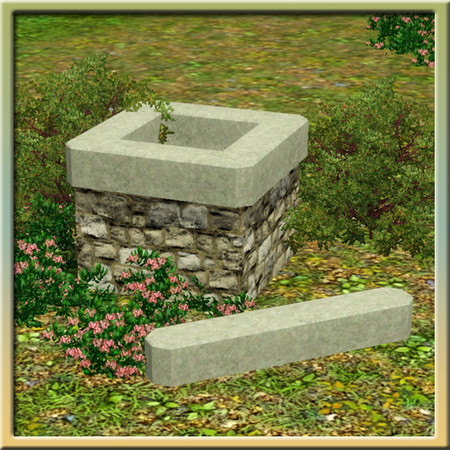 Sims 3 — Cement Roof trim by Cyclonesue — Finish off flat roofs and chimney tops with this overhanging edge trim. By