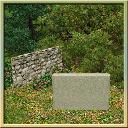 Sims 3 — Plain half-wall by Cyclonesue — A simple, untopped plain half wall. By Cyclonesue for TSR TSRAA