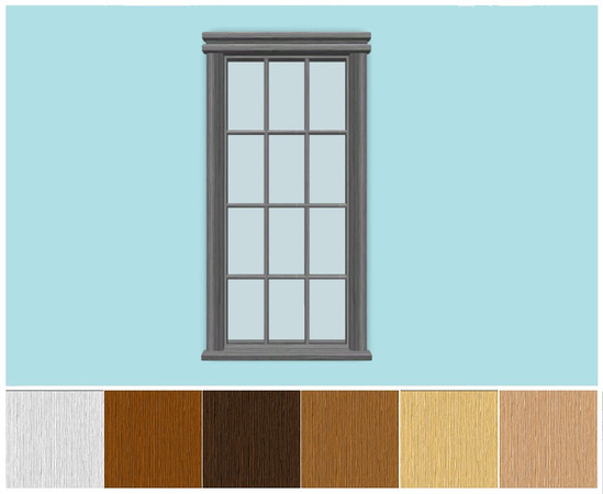 Sims 3 — Colonial Window Version 1S by Dgandy — Comes in 6 preset colors. Poly count: 446.
