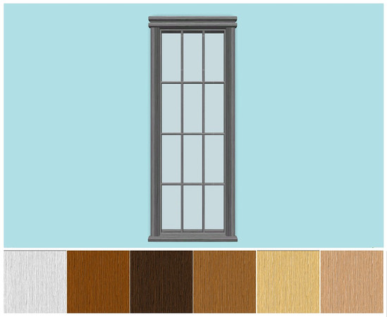 Sims 3 — Colonial Window Version 1T by Dgandy — Comes in 6 preset colors. Poly count: 446.