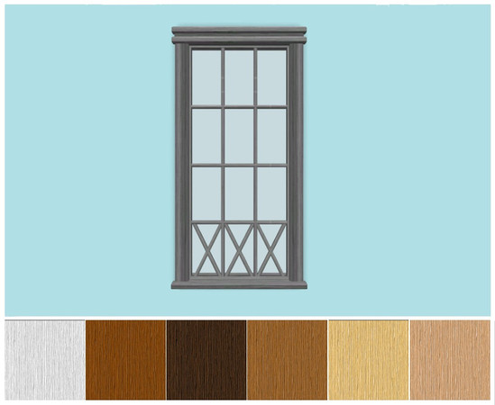 Sims 3 — Colonial Window Version 2S by Dgandy — Comes in 6 preset colors. Poly count: 566.