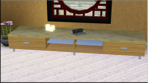 Sims 3 — Set Qingdao by Aisa — Two meshes: coffee-table and deco 3 textures for both objects
