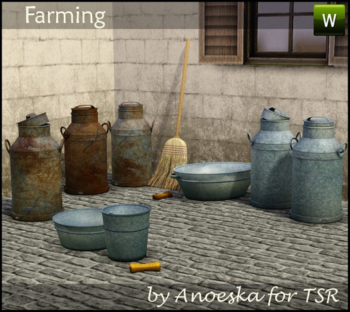 Sims 3 — Farming by AnoeskaB — Farming - 7 new detailed meshes for decorating your farms and/or old times houses. Rusty