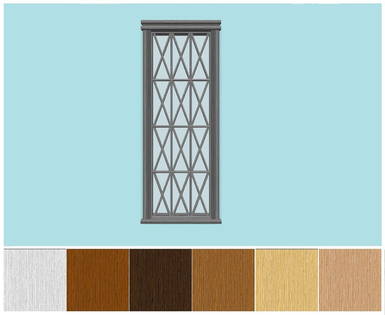 Sims 3 — Blitz Colonial Window Tall by Dgandy — Choose between 6 preset colors. Poly count: 926.
