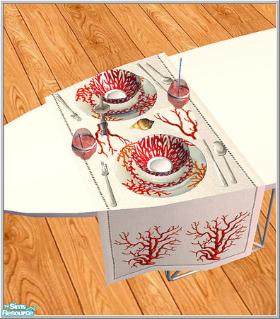 Sims 2 — corall set - B43 Tablecloth Left by Birgit43 — 