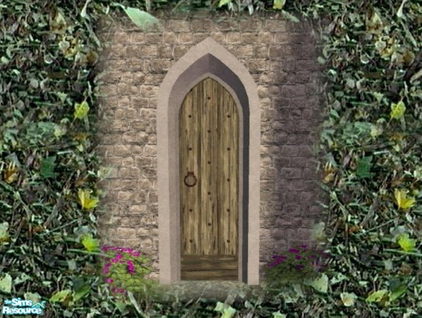 Sims 2 — Gothic Door MASTER by Cyclonesue — This gothic door provides recolours for the gothic arch in this set too!