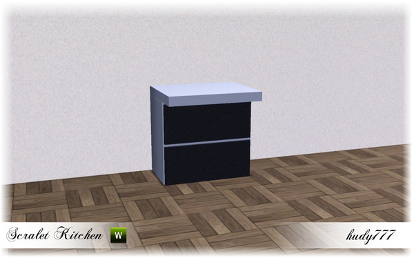 Sims 3 — Scarlet Kitchen Island Counter by hudy777-design — Scarlet Kitchen Island Counter