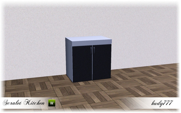 Sims 3 — Scarlet Kitchen Door Counter by hudy777-design — Scarlet Kitchen Door Counter