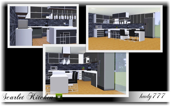 Sims 3 — Scarlet Kitchen by hudy777-design — After hard work and lot of time kitchen is finally finished. Set is