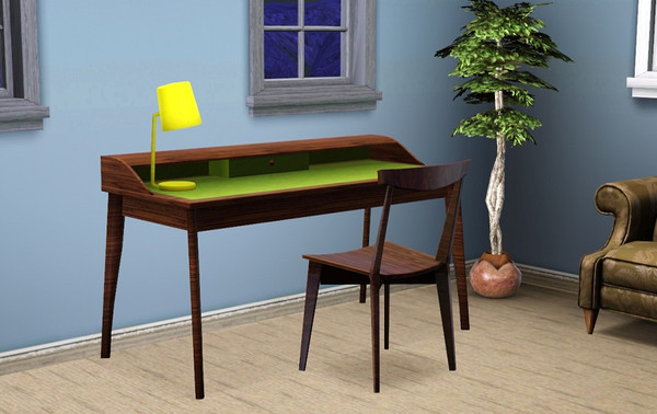 Sims 3 — SYL Writing Desk Set by eryt96 — A set comprising of Yves Writing Desk (designed by Russell Pinch), chair for