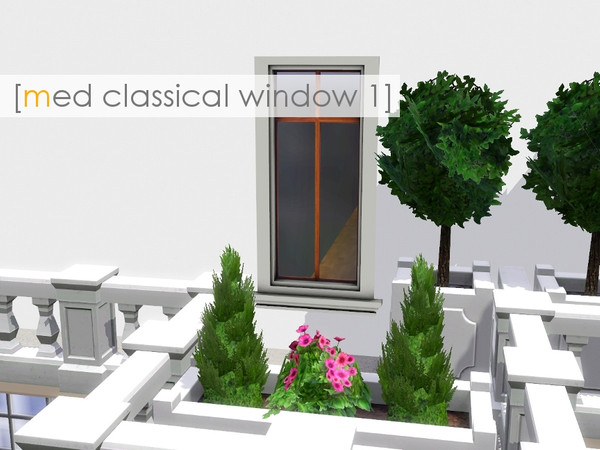 Sims 3 — classical window medium 1 by madaya74 — classical window 1 tile, coffeetable high