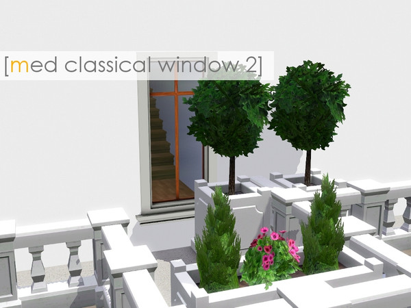 Sims 3 — classical window medium 2 by madaya74 — classical window 2 tiles, coffeetable high