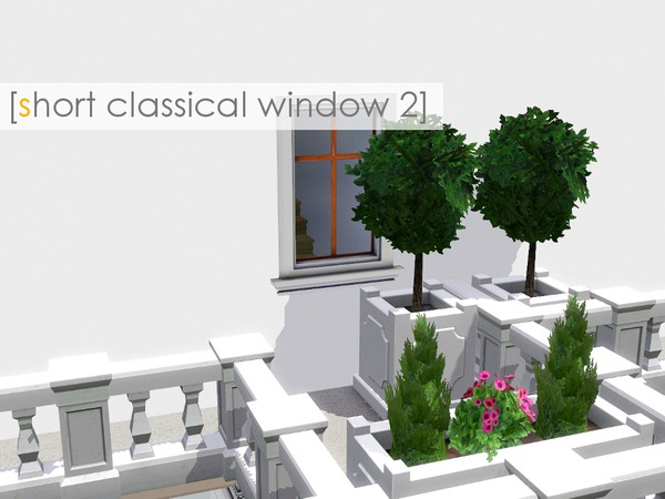 Sims 3 — classical window short 2 by madaya74 — classical window 2 tiles, counter high