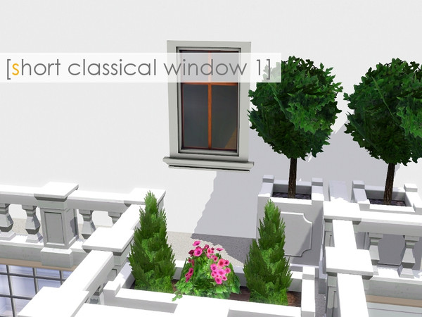 Sims 3 — classical window short 1 by madaya74 — classical window 1 tile, counter high