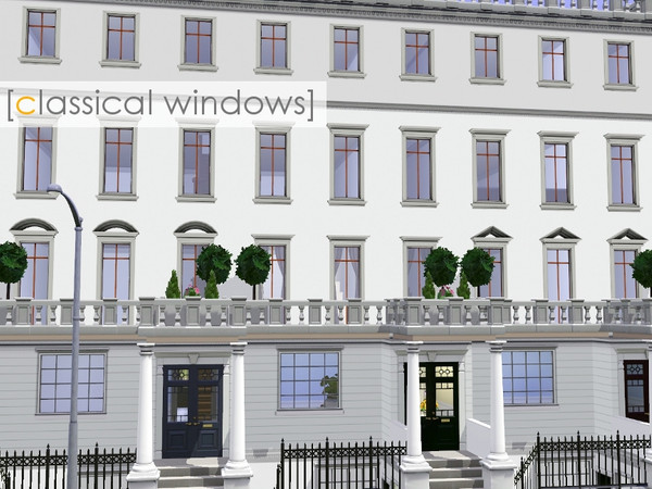 Sims 3 — Classical Windows by madaya74 — These are my first meshes ever! I modified the Sims 2 classical arch and