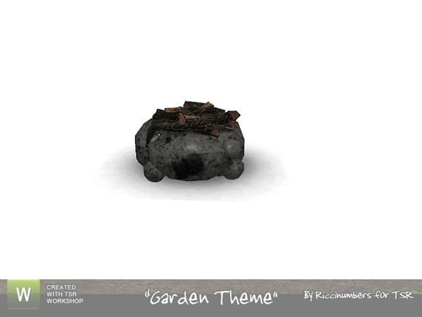 Sims 3 — Garden Theme Fire Pit by TheNumbersWoman — Cozy and toasty a place to sit under the stars. By RicciNumbers at