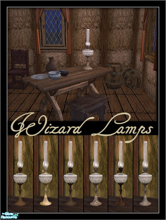 Sims 2 — Wizard Lamps by galilea — A simple recolored selection of oil lamps suitable for all magical dwellings and