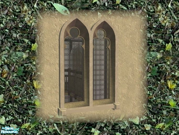 Sims 2 — Gothic Window Recolour - Sandstone Frame by Cyclonesue — Don't forget to download the MASTER mesh! See 'Get mesh