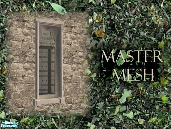 Sims 2 — Gothic Window MASTER by Cyclonesue — This is the MASTER window mesh. All other windows in the set take their