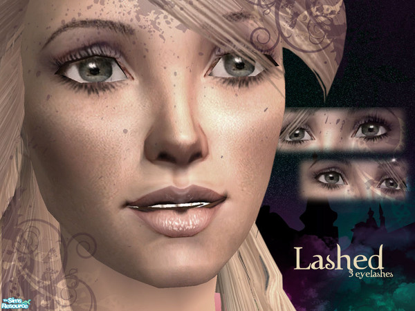 Sims 2 — Lashed by Frozen and Iced — New set consistis of 3 eyeliners-lashes. By Frozen and Iced