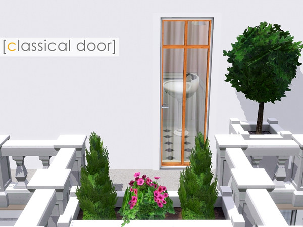 Sims 3 — Classical Door by madaya74 — classical door 1 tile matching the classical windows