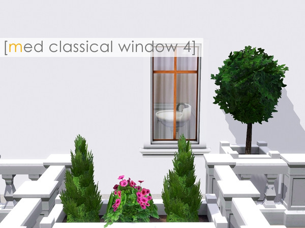 Sims 3 — Classical Window Medium 4 by madaya74 — classical window 1 tile, diningtable high
