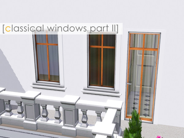 Sims 3 — Classical Windows Part II by madaya74 — Three more objects matching the Classical Windows Set. This set contains