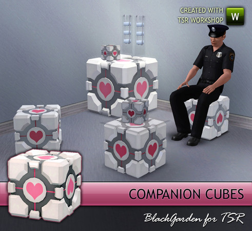 Sims 3 — Companion Cubes by BlackGarden — A bit of fun for Valentine's Day! Inspired by the Weighted Companion Cube from