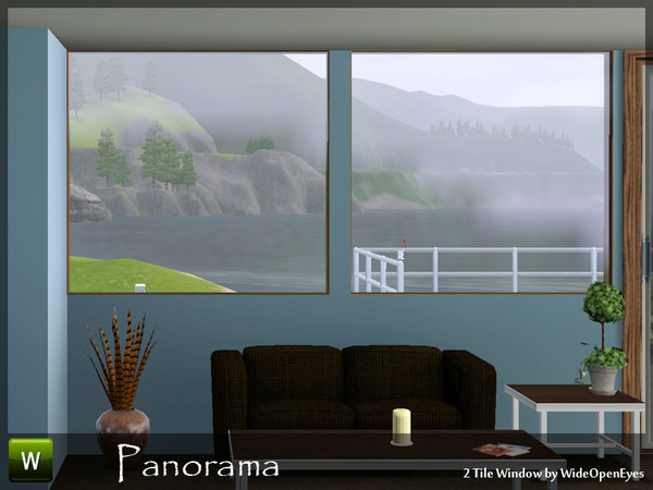 Sims 3 — Panorama Counter 2 Tile Window by wideopeneyes — A two tile window designed to fit over kitchen counters.