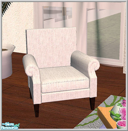 Sims 2 — Living-room1 _TSR new - B43 Armchair White by Birgit43 — 